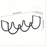 Soporte de Vino Metálico para Estante Inferior en Armarios de Cocina - Soporte de Exhibición Ahorrador de Espacio para 3 Botellas, Diseño de Hierro para Organización de Bar o Despensa en Casa, Portabotellas de Vino