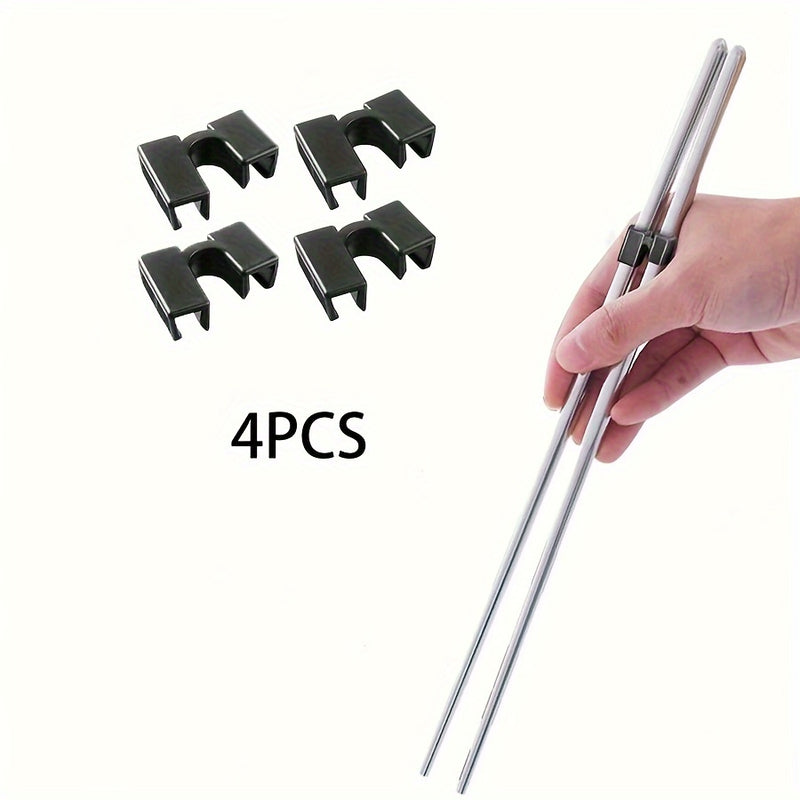 4 piezas de soportes y reposapiés para palillos de plástico con diseño geométrico - Asistentes multifuncionales para palillos - Ideales para cenas de Navidad, Halloween, Pascua y Acción de Gracias