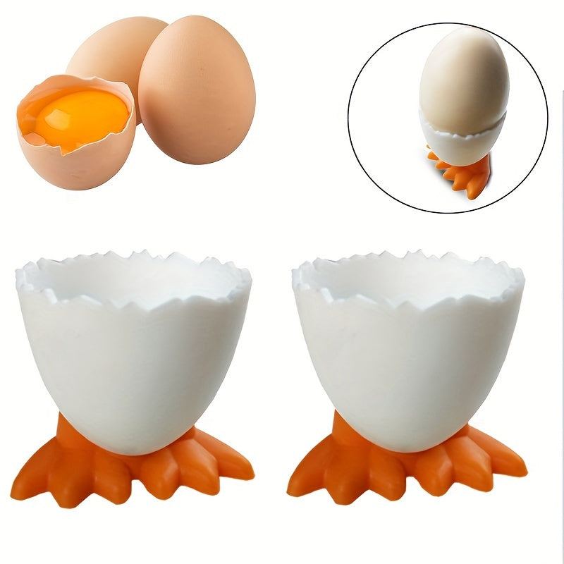 1/2/4pcs Bandeja de Huevos Creativa para Mesa con Taza de Desayuno de Huevo Lindo y Divertido Taza de Huevo de Pato de Pie Alto