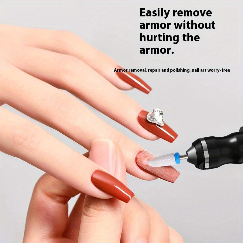 Juego de limas de uñas recargables por USB con 18 cabezales de pulido, herramienta portátil de manicura y pedicura eléctrica, batería de litio duradera y sin olor, incluye lima de uñas y empujador, esencial para salón en casa, regalo de cumpleaños para m