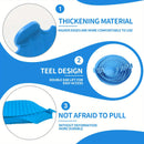 Juego de 7 piezas: 6 fundas de silicona de tamaño múltiple para freidora de aire + 1 molde de pastel de 7 agujeros - Bandejas de hornear azules no adherentes con bordes ondulados, perforadas para una cocción uniforme, fácil limpieza - Herramientas de hor