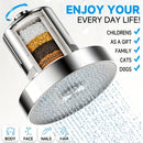 Cabezal de ducha redondo de Chrome con filtro extraíble - Purificador de agua Sprayer superior para baño, uso en el hogar, diseño de cobertura completa, purificador de agua de la cabeza de la ducha | Diseño de ducha moderna | Accesorio de ducha duradero,