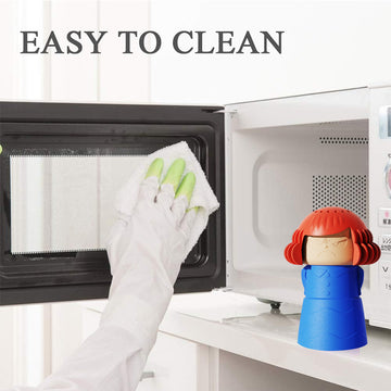 1pc Limpiador de Microondas "Mamá Enfadada" - Diseño Divertido (Expresión Enojada), Absorbente Potente de Grasa y Olores, No Tóxico, Compacto para Espacios Pequeños - Seguro para Microondas, Hornos, Refrigeradores - Ayudante de Limpieza en la Cocina