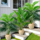 3 Árboles de Planta Simulados Verdes Combinables - Resistente a los Rayos UV, 36 Hojas por Juego para Decoración del Hogar y Oficina, Escenas de Compromiso y Boda, Sin Contenedor