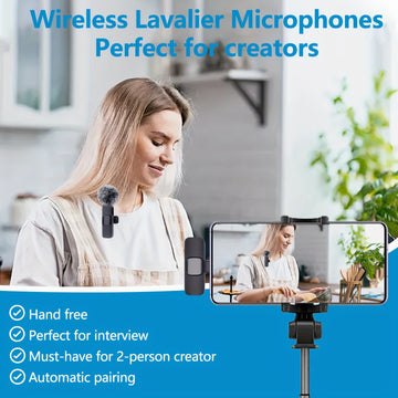 Micrófono sin varillas para Teléfono, Android, Cámara, Micrófono USB-C, Micrófono de Solapa sin varillas, Micrófono Mini, Micrófono con Cancelación de Ruido para Entrevistas, Vídeos y Podcasts