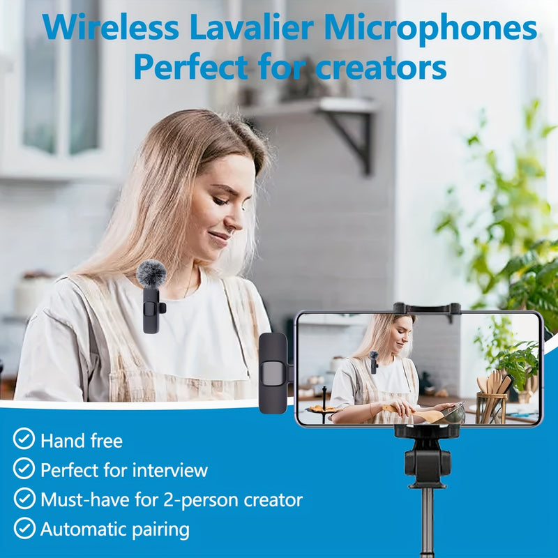 Micrófono sin varillas para Teléfono, Android, Cámara, Micrófono USB-C, Micrófono de Solapa sin varillas, Micrófono Mini, Micrófono con Cancelación de Ruido para Entrevistas, Vídeos y Podcasts