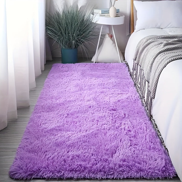 1pc Alfombra para Sala de Estar, Alfombra Suave y Mullida Morada Premium, Alfombra Decorativa de Prestigio para Dormitorio de Invitados, Antideslizante, Fácil Mantenimiento, Amigable con Mascotas