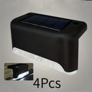 4pcs/8pcs Luz solar para escalones/escaleras, luces solares para exteriores con control de luz, luces solares para terraza para jardín, patio, escalones, barandilla, patio, decoración de camino de boda
