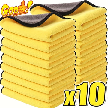 10 toallitas de microfibra para limpieza de autos, paños absorbentes secos, trapo de lavado y secado de coches, detalles de limpieza automotriz - Regalo del Día del Padre