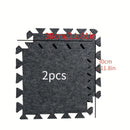 Conjunto de batería de alta calidad 2/4 de alta densidad Alfombra de espuma antirruido interbloqueable - Gruesa, Antideslizante y Absorbente de choques - Gris