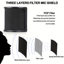 1pc Pantalla Antiviento en Forma de U con Capas de Esponja y Gasa - Accesorio para Grabación Vocal, Filtro Pop & Aislamiento de Ruido, Calidad de Sonido Clara, Diseño Duradero, Micrófono para Grabación, Filtro en Forma de U, Accesorio de Aislamiento de R