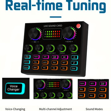 Kit de Podcasting Premium: Micrófono Condensador BM800, Tarjeta de Sonido V8 y Cambiador de Voz - Perfecto para Grabación de Alta Fidelidad, Canto, Streaming y Juegos, Paquete de Estudio Profesional, Audio Cristalino