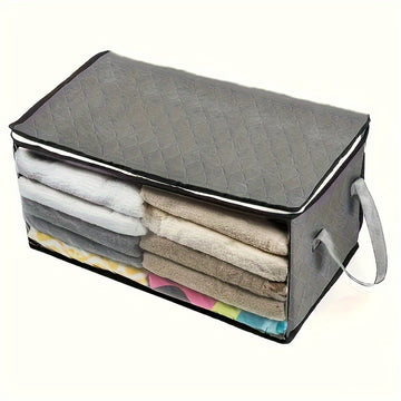 1 Pieza, Bolsa De Almacenamiento Con Cremallera, De Gran Capacidad, Organizador De Ropa, Versátil, Con Asa, Contenedor A Prueba De Polvo Para Armario