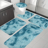Juego de 5 Alfombrillas Suaves y Esponjosas para Suelo, Tapetes Antideslizantes para Baño, Estilo Tie-Dye, Alfombras Lavables, Decoración de Lujo Adecuada para Diversos Estilos de Hogar