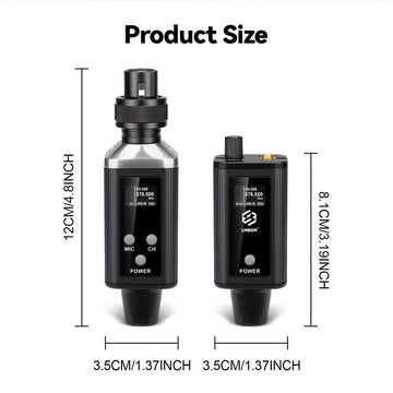 Sistema de monitoreo inalámbrico LMBGM con auriculares recargables por USB, rango de recepción de 3,0 metros, respuesta de frecuencia de 3,0 Hz a 20 kHz, diseño compacto para escenario, estudio, iglesia, karaoke y uso de actuación, auriculares inalámbric