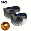 Juego de 4 luces solares para pared, luces LED exteriores para iluminación, material ABS, energía solar con batería de níquel, voltaje de operación ≤36V, para jardín, patio, balcón y escalones