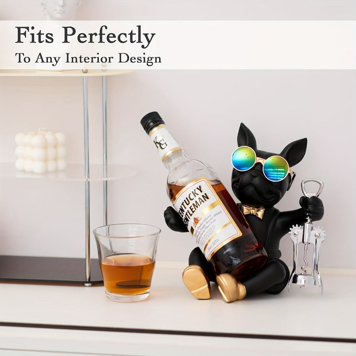 1 pieza, Decoración Moderna de Estante para Vino Tinto Francés, Decoración de Gabinete de Vino de Lujo Ligero para Sala de Estar Creativa, Pieza, Perfecta para Acción de Gracias