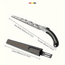 Cuchilla de doblar metal de corte rápido de Damasco - Cuchilla portátil de carpintería de una mano con reemplazo de hoja de teclado, no necesita electricidad para podar árboles, registro de jardín y proyectos de carpintería, cuchillas de mano para carpin