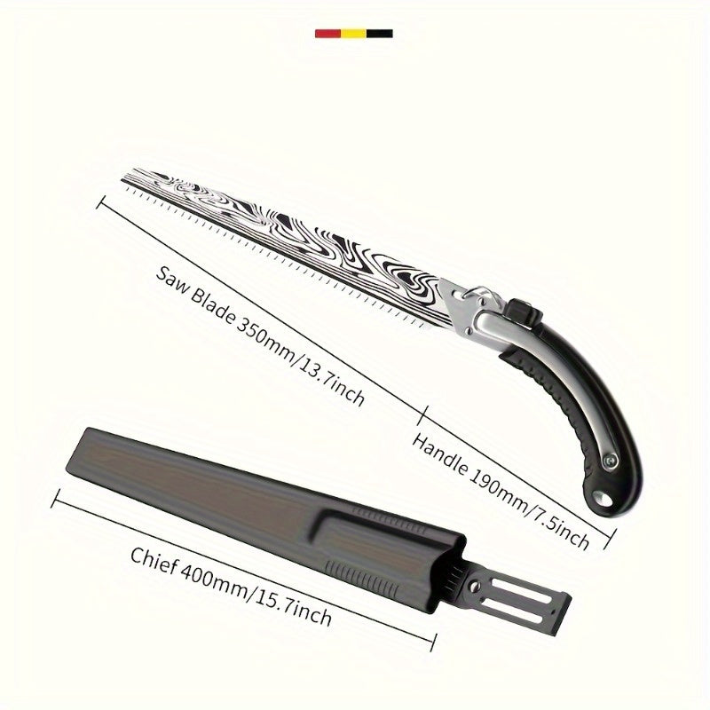 Cuchilla de doblar metal de corte rápido de Damasco - Cuchilla portátil de carpintería de una mano con reemplazo de hoja de teclado, no necesita electricidad para podar árboles, registro de jardín y proyectos de carpintería, cuchillas de mano para carpin