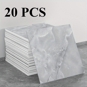 20/40 piezas de pegatinas de pared de efecto mármol de lujo - Azulejos de pared de ducha de PVC impermeable para baño, cocina, sala de estar - Fáciles de aplicar, sin residuo, ensamblaje DIY, estilo clásico, decoración de pared de baño | Decoración de pa