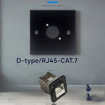Adaptador Ethernet Tipo D RJ45 CAT7 - Blindado con Tornillos Metálicos, Carcasa de Metal Duradera, Alta Velocidad 10 Gbps, Compatible con Amazon Alexa y Dispositivos Inteligentes para el Hogar, No Requiere Energía