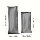 Bolsa de almacenamiento de micrófono de cuero sintético negro con cremallera - Estuche protector de choque para micrófonos inalámbricos y con cable, diseño compacto para un fácil transporte, estuche de almacenamiento de micrófono, cierre de cremallera se