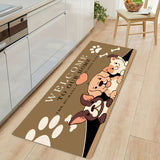 Alfombra de bienvenida con diseño de perro tierno, ideal para baño, cocina, lavandería o entrada, antideslizante, decoración navideña