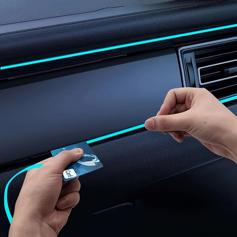 Luces LED inteligentes decorativas de interior de 3M/5M con cableado libre de neón con luces de ambiente flexibles de bricolaje frío modificado con luces de ambiente impulsadas por USB para decoración de coches, fiestas de vacaciones, cumpleaños, sin bat