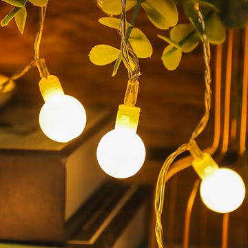 Luces LED para exteriores, decoración de camping, bodas, toldos y carpas, con caja de batería, en forma de bolas
