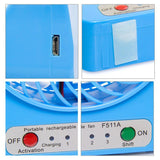 Mini Ventilador Portatil Recargable Bolsillo 3 Velocidades RF 1594
