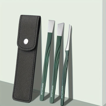 Juego de cuidado de pies de acero inoxidable de 5 piezas con cortauñas, limpiador de uñas de los pies, raspador de pies y lima para pies - Ideal para eliminar piel dura y callos, esenciales para el cuidado de las uñas | Herramientas de acero inoxidable |