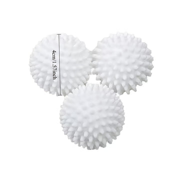 4 bolas de lavandería reutilizables, bolas de lavandería para lavadora, bolas de secadora, bolas de suavizante de ropa, bolas de secadora, bolas de lavandería resistentes a la rotura, efectivo para eliminar arrugas, productos de limpieza, herramienta peq