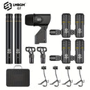 Kit de Micrófono para Instrumentos LMBGM G7 de 7 Piezas con Cable para Batería, Micrófono Dinámico para Bajo, Tom, Platillo y Charles, Uso para Batería, Voz, Banda, DJ, Escenario y Grabación Instrumental en Vivo