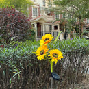 Luzes solares de girasol de 3 cabezas flashlingStar, de plástico, alimentadas por energía solar LED, con control remoto, control de interruptor, batería de níquel de 600mAh, módulo fotovoltaico extraíble, para patio, jardín, césped, césped, decoraciones
