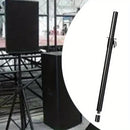 Poste de Altavoz Metálico Ajustable en Altura con Varilla Roscada M20 y Conector Jack de 35mm - Extensores Negros Resistentes para Subwoofers, Montaje Fácil para Sonido En Vivo y Actuaciones Escénicas