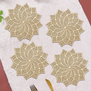 6pcs, Posavasos de Hoja del Árbol de la Riqueza, Tapete Aislante para Decoración de Mesa de Comedor en Casa