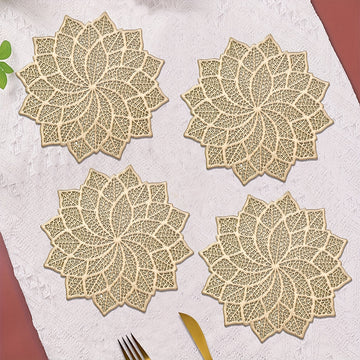 6pcs, Posavasos de Hoja del Árbol de la Riqueza, Tapete Aislante para Decoración de Mesa de Comedor en Casa