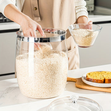Tarros Grandes Transparentes Sellados para Uso Doméstico, Adecuados para Marinados de Verduras, Adobos y Almacenamiento de Frutos Secos y Granos. Soluciones de Almacenamiento de Cocina | Contenedores de Visibilidad Clara | Tarro con Sellado Seguro
