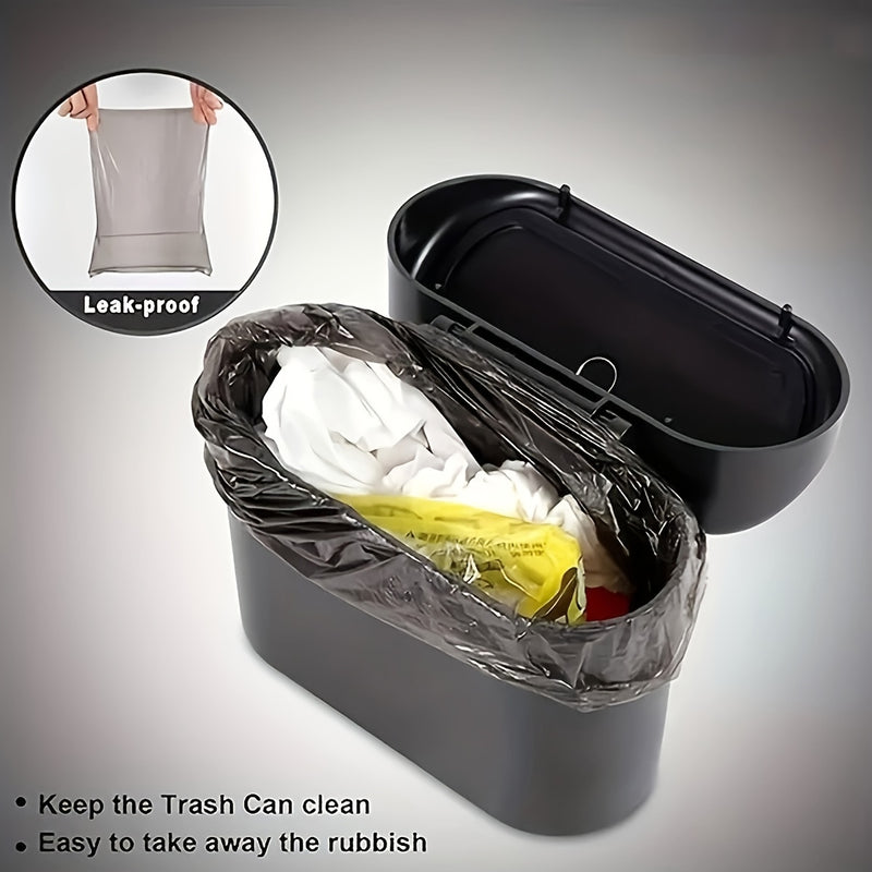Bote de Basura Colgante Compacto para Puerta de Coche con Tapa - A Prueba de Fugas y Agua, Incluye 1 Rollo de Bolsas de Basura, Solución de Almacenamiento Versátil para el Hogar y el Vehículo