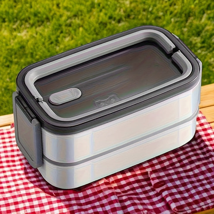 Lonchera de Acero Inoxidable Aislada - Doble Capa, Segura para Microondas, Portátil para Escuela y Trabajo, Regreso a Clases