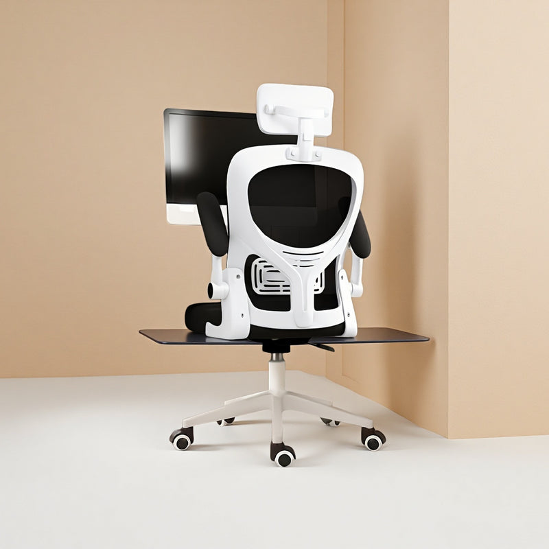 13 Escenas Silla de Oficina Ergonómica con Estructura Ajustable, 11 Regalos Festivos, Inclinación Manual, Superficie Fácil de Limpiar, 3 Colores Disponibles, Giro y Altura Ajustable, Ruedas Incluidas – Hasta 12 Meses