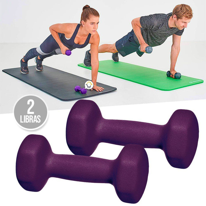 Pesas deportivas 2 Libras Set Mancuernas x 2 Gimnasia GSP-2555-2