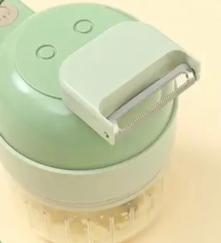 Picatodo Cortador Verduras Eléctrico Multifuncional 4 En 1