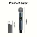 Micrófono sin varillas Dinámico Recargable para Canto de Karaoke, Bodas, DJ y Discursos con Anillo Antideslizante e Incluye Adaptador de 3.5mm
