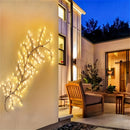 Luces Navideñas Solares de 1 pieza, Luces Flexibles de Vid Suelta para Halloween, Luz de Árbol de Abedul Blanco, Decoración de Árbol de Ratán de 8 Módulos, Luz Exterior para Jardín Hogar Sala de Estar Camping, Fiesta Cumpleaños Ramadán Tira de Luz Extern