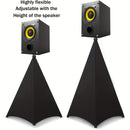 Conjunto de 2 fundas para altavoces con bolsa de almacenamiento, funda para altavoz de DJ, falda para trípode, 360° multifunción para escenario, actuación, bodas, fiestas y eventos de banquete.