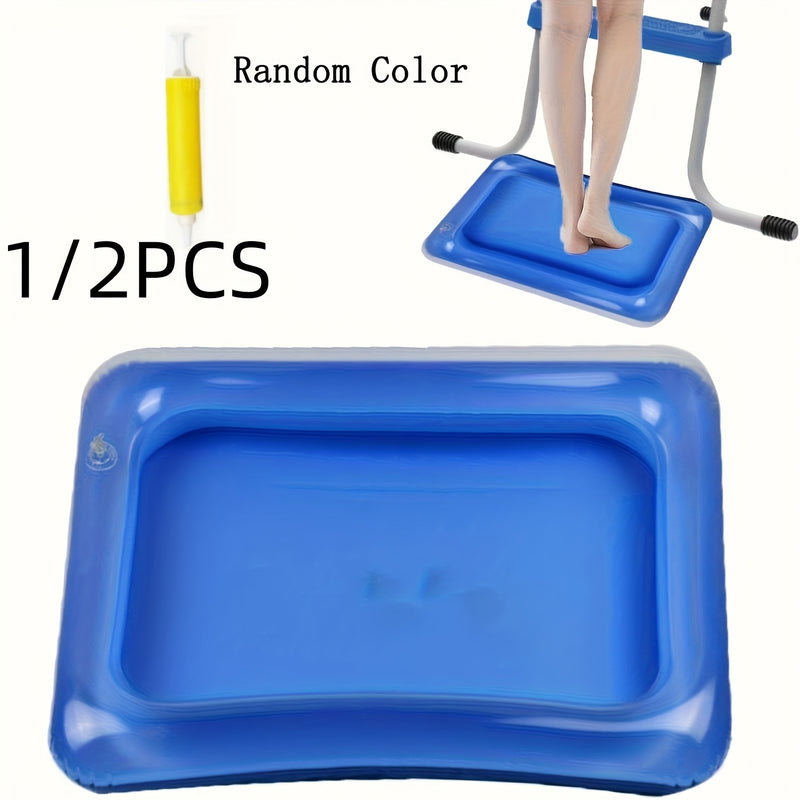 1/2pcs Baño de Pies Inflable Cuadrado, Baño de Pies Portátil, Escalera para Entrada a la Piscina, Kit de Limpieza y Pedicura para Piscinas