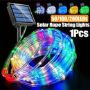 1 unidad de luces solares OKAL RED EAST para exteriores, 6.71/11.89/21.95 metros, 50/100/200 LED, control por botón con 8 modos, decoración para Navidad, Halloween, bodas y fiestas, luces para patio, porche, piscina y árboles, luces colgantes solares par