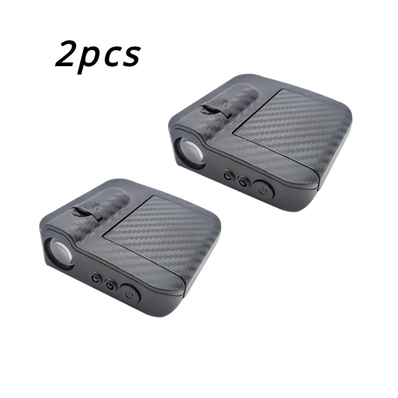 2pcs Luces de Bienvenida para Puerta de Coche, Luces de Bienvenida con Diseño de Alas de Ángel, Diseño Mini, Fáciles de Llevar, Muy Adecuadas para Asistir a Eventos, Suministros para Fiestas, Funcionan con Pilas No Incluidas