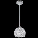 Lámpara de techo moderna de cristal para isla de cocina, acabado cromado, montaje semienterrado, luz de colgante de metal desmontable con hardware de instalación, no incluye bombilla, base E27, fácil de instalar, para comedor, dormitorio y sala de estar,